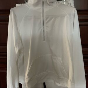 White Half-Zip Pullover Tracksuit lounge attire sz xl white new in bag